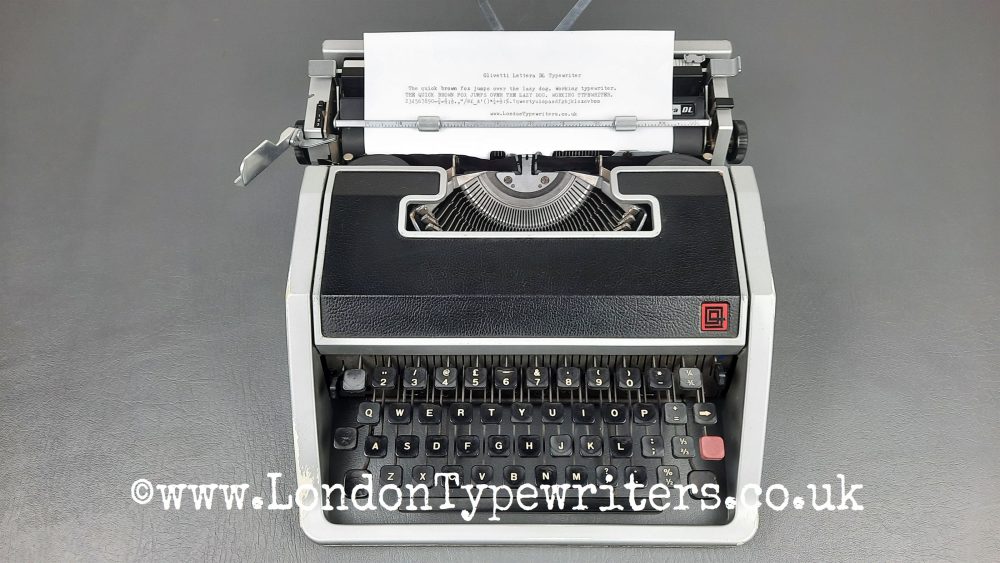 Working Olivetti Lettera DL Typewriter - New Ribbon, Case - Made in Italy